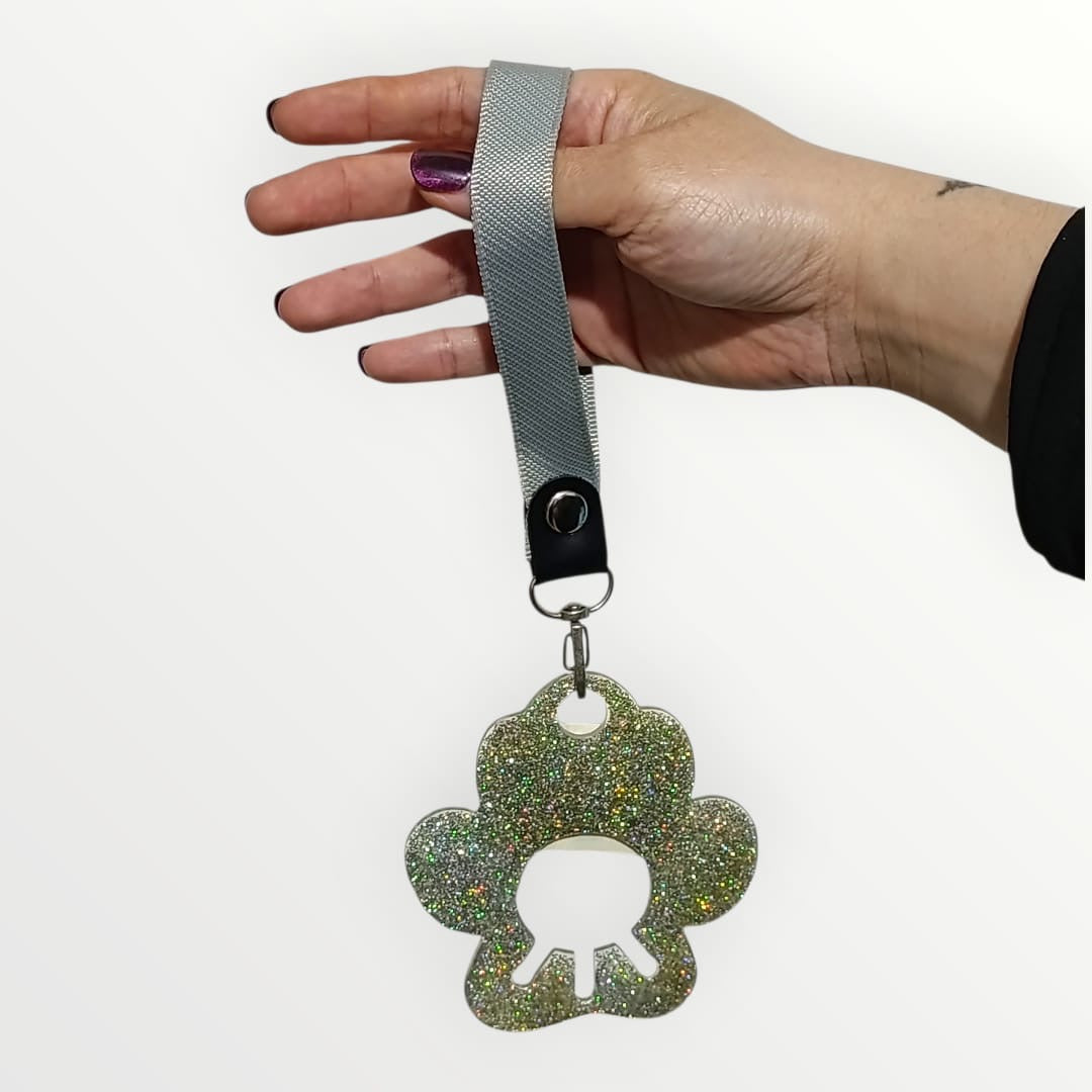 Sujetador de bolsas con heces