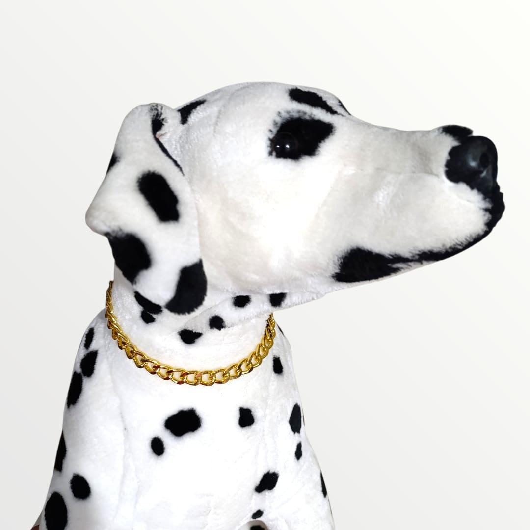 Cadena simulación oro para perro