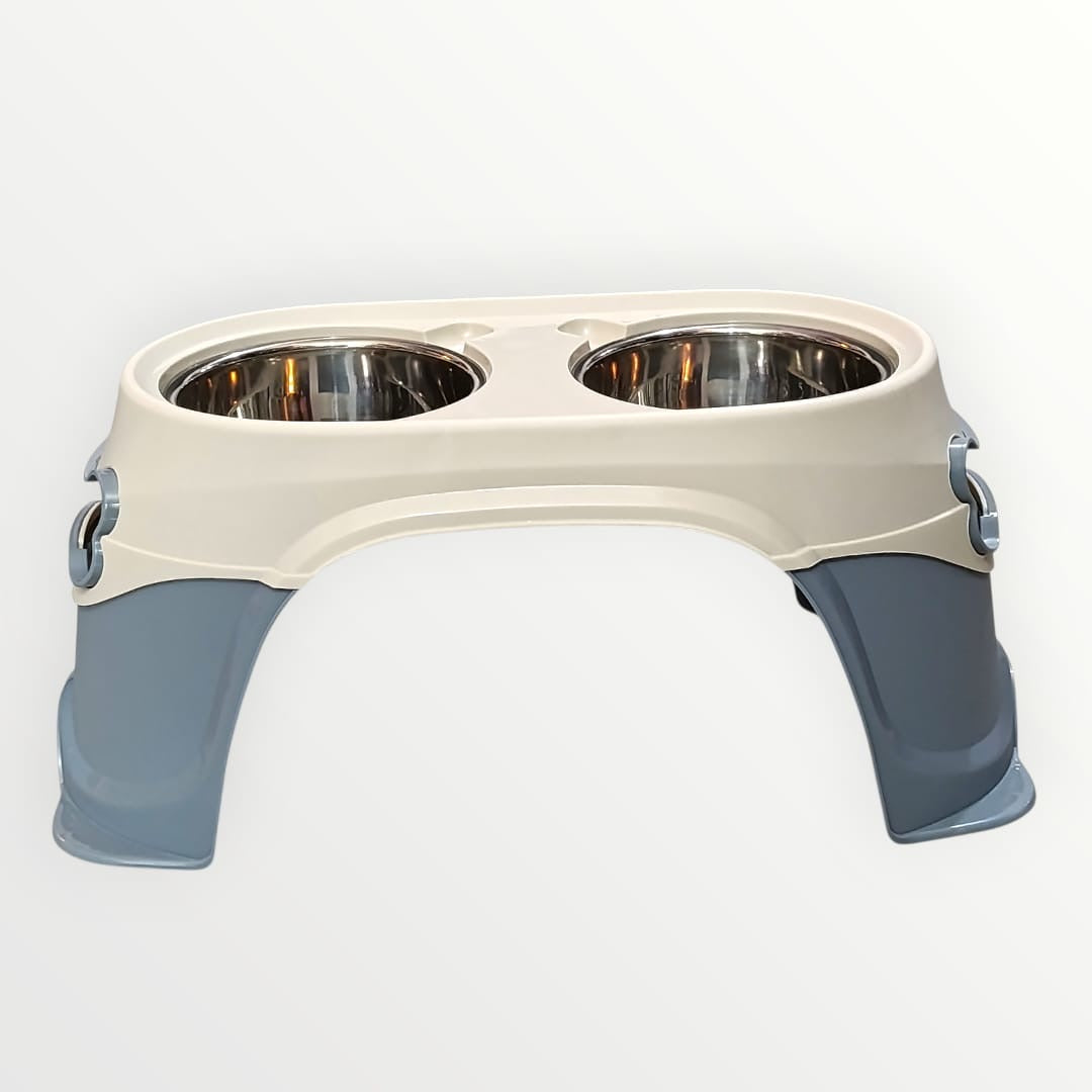 Plato alto doble de plástico