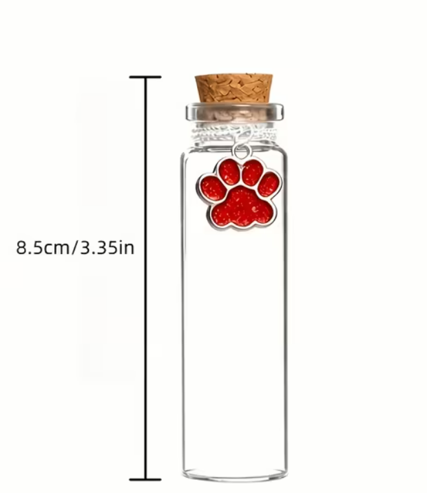 Botella de cristal para pelo de mascota