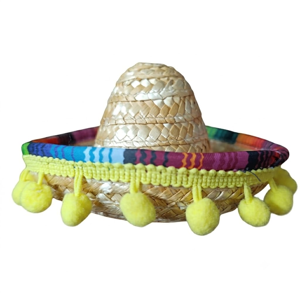 Sombrero mexicano con motitas