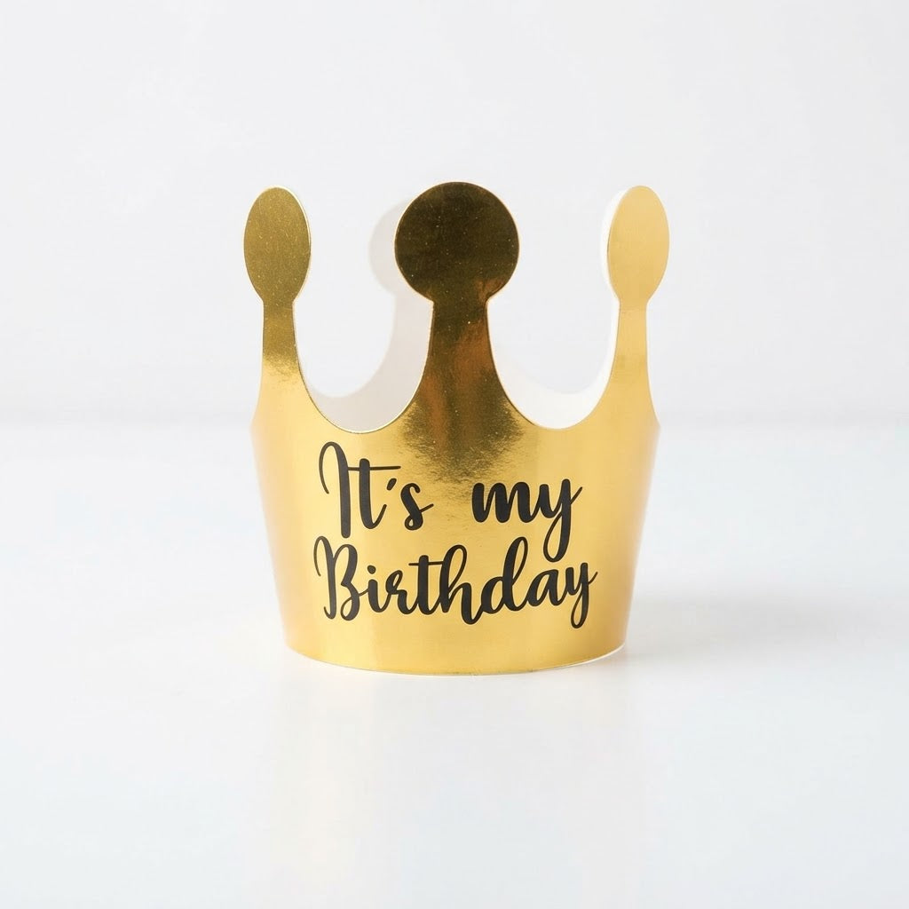 Corona Dorada De Cumpleaños para Mascota