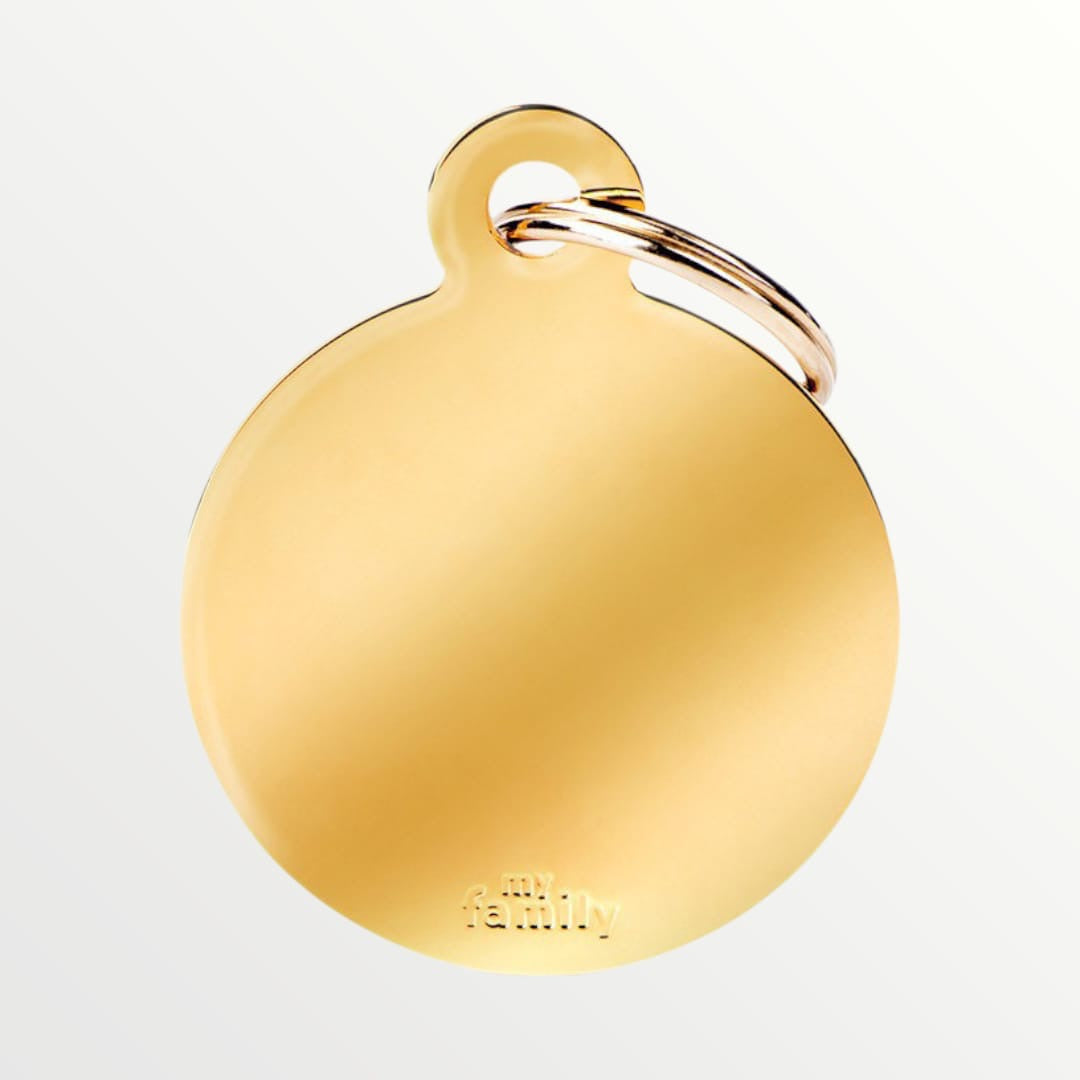 Placa ID grabada en forma circular