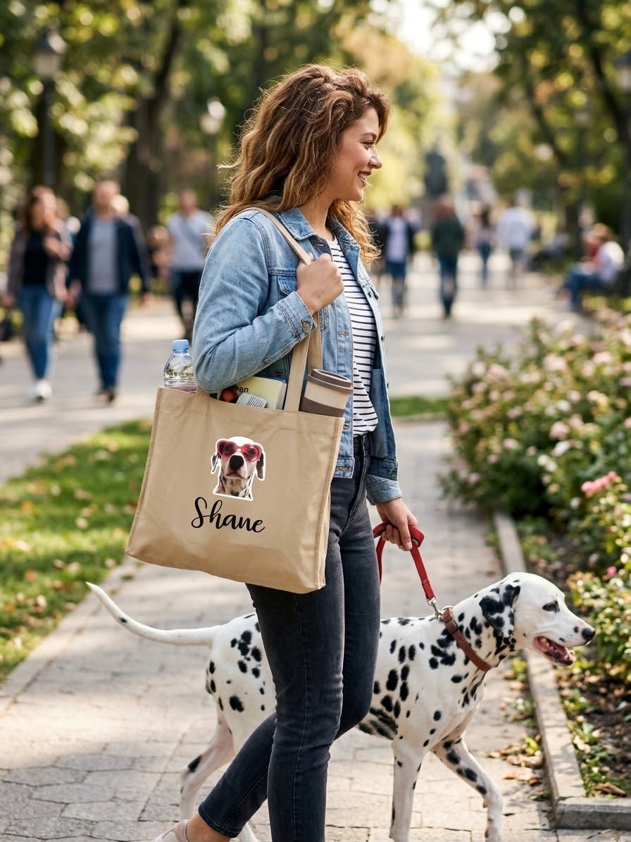 Bolso Ecológico con Cara y Nombre de tu Mascota