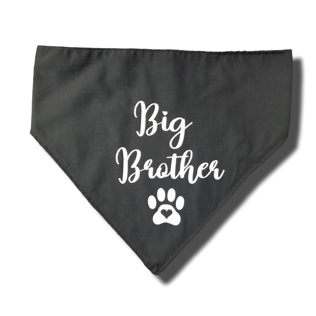 Bandana para Perro ó Gato - Anuncio de Embarazo - Big Brother NEGRO