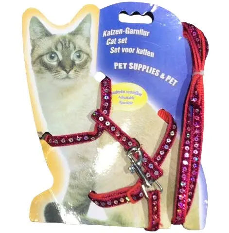 Arnés para gato con correa