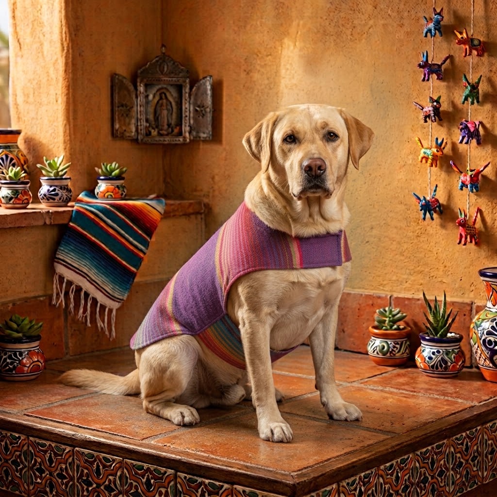Zarape mexicano para mascota