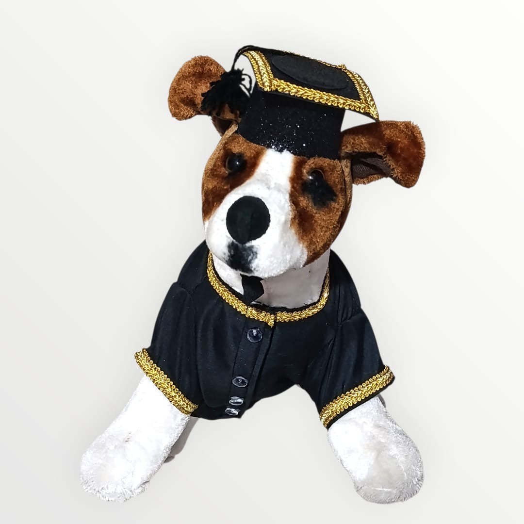 Toga y birrete para mascota