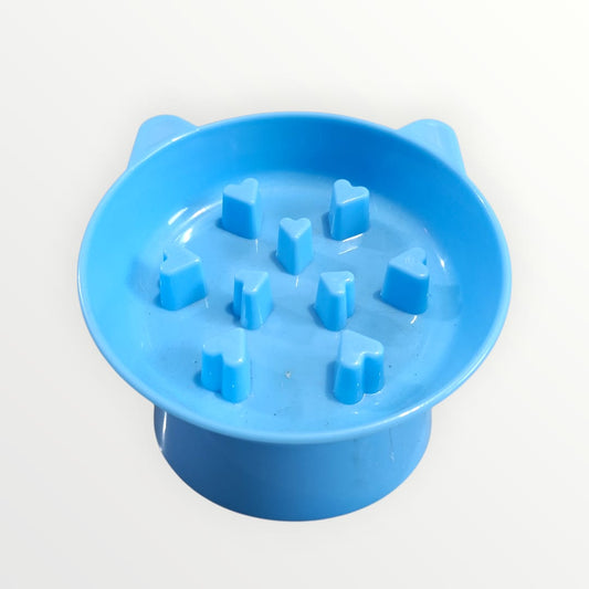 Plato lento alto para gato