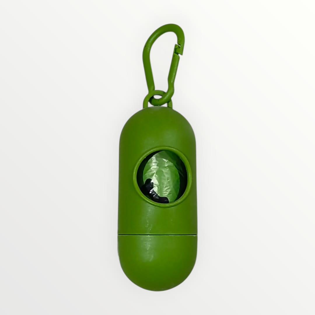 Porta bolsas para heces verde