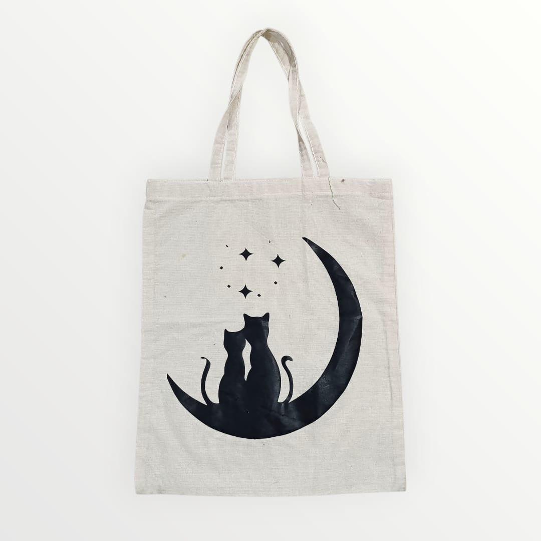 Tote bag Cat Mom beige
