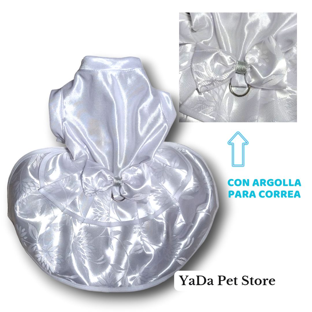 Vestido blanco con argolla