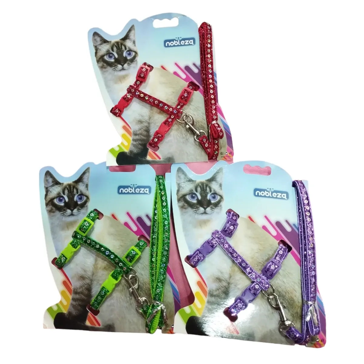 Arnés para gato con correa