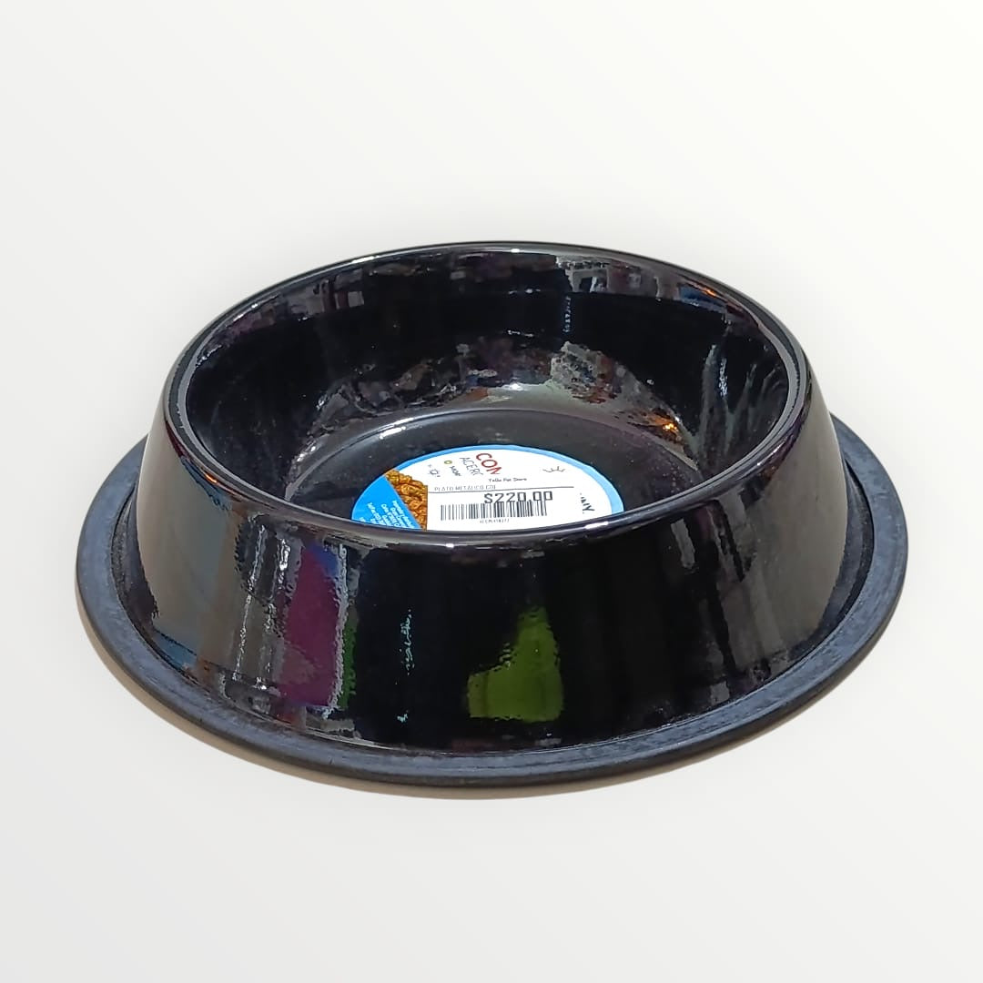 Plato individual de acero para mascota