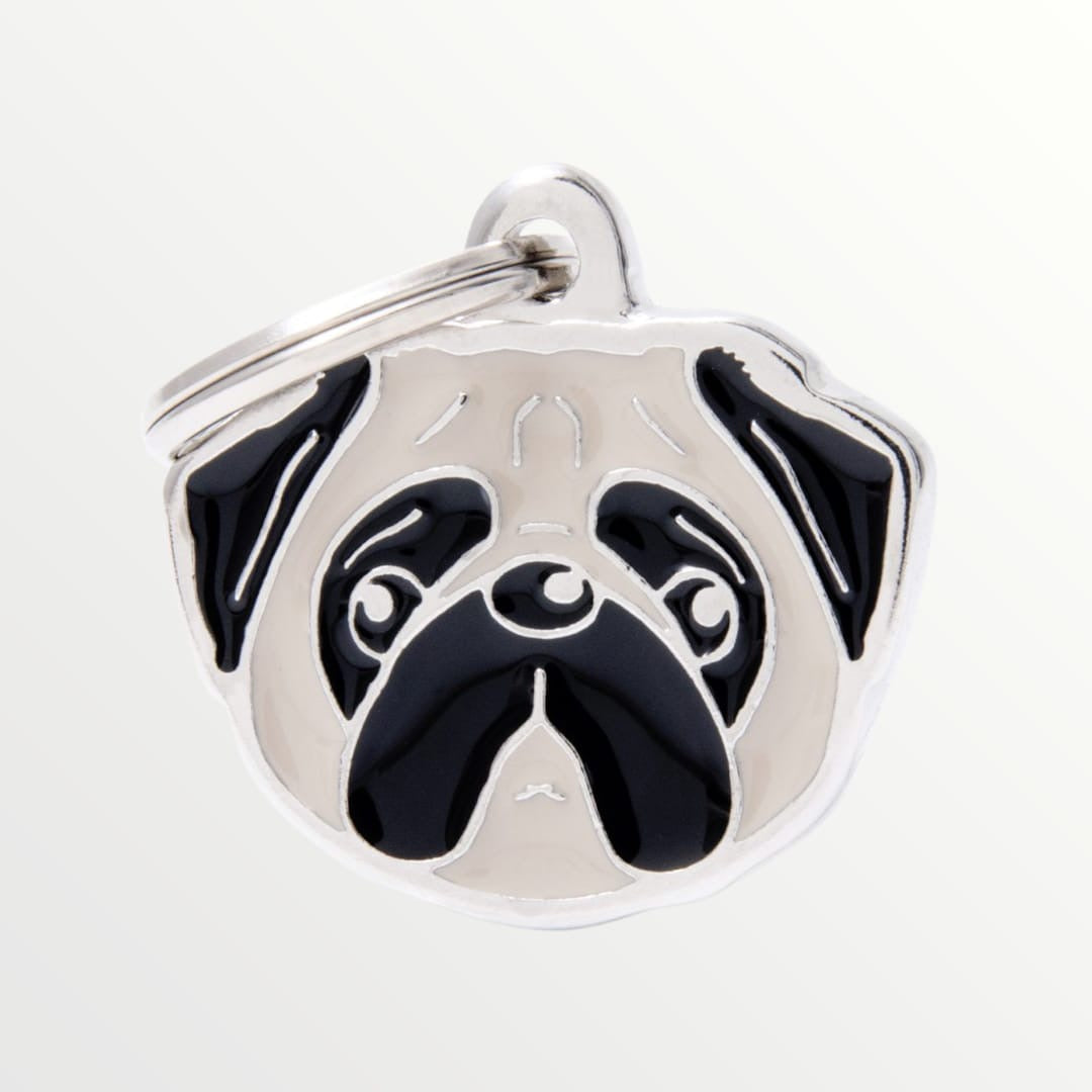 Placa ID grabada estilo charm