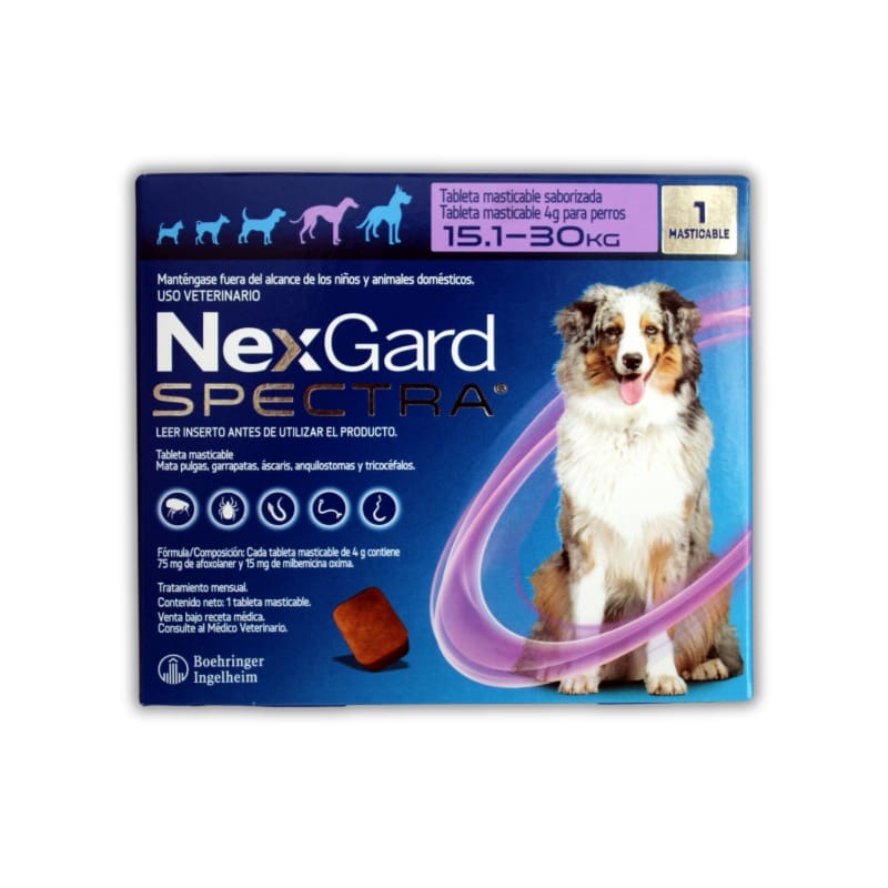 Pastilla antipulgas y garrapatas NexGard para perro