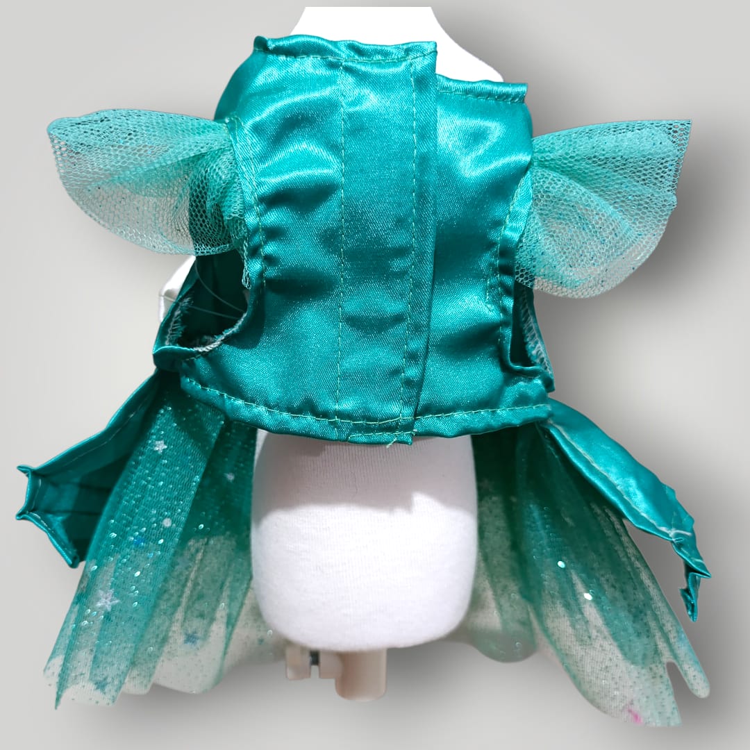 Vestido menta con moño