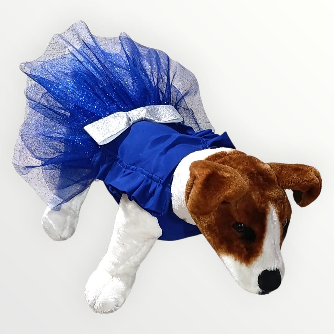 Vestido azul con glitter