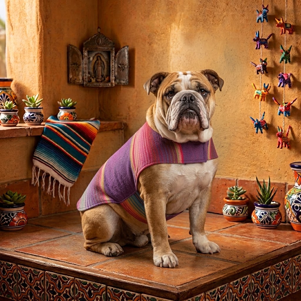 Zarape mexicano para mascota