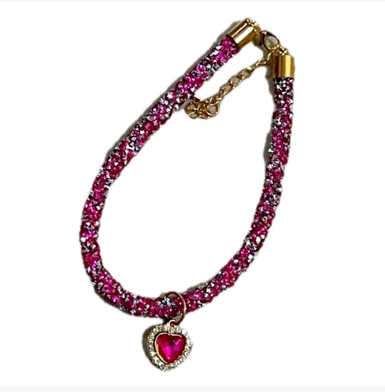 Collar corazón glitter