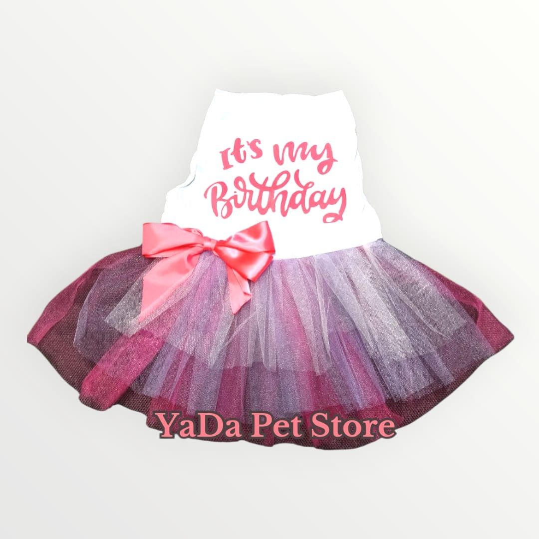Vestido de cumpleaños para mascota