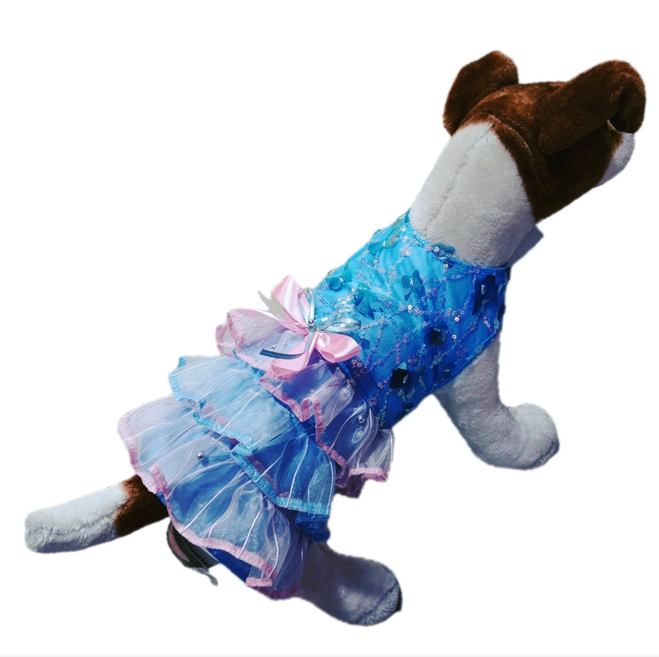 Vestido celeste de mariposas