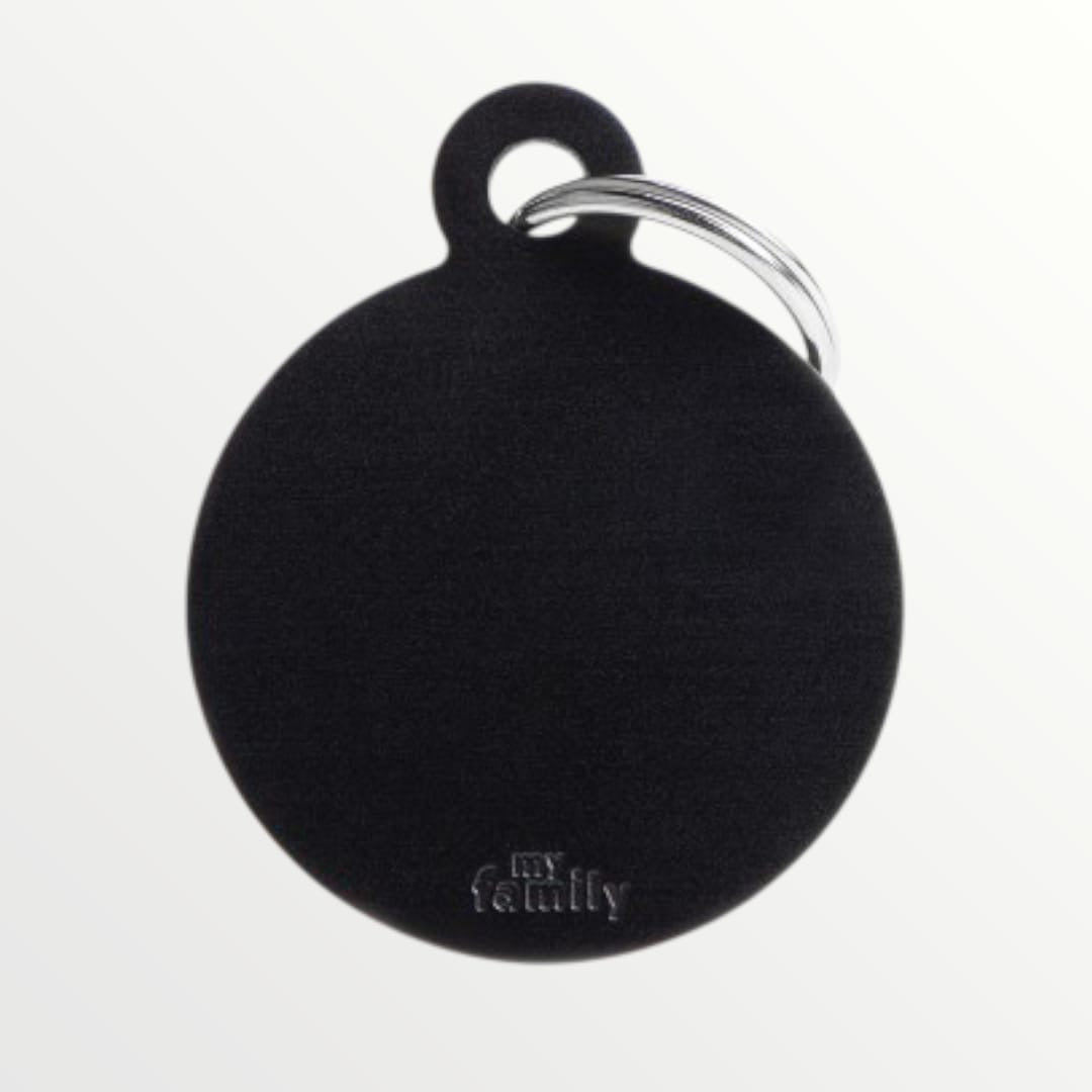 Placa ID grabada en forma circular