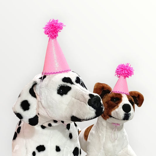 Gorro para mascota de cumpleaños rosa