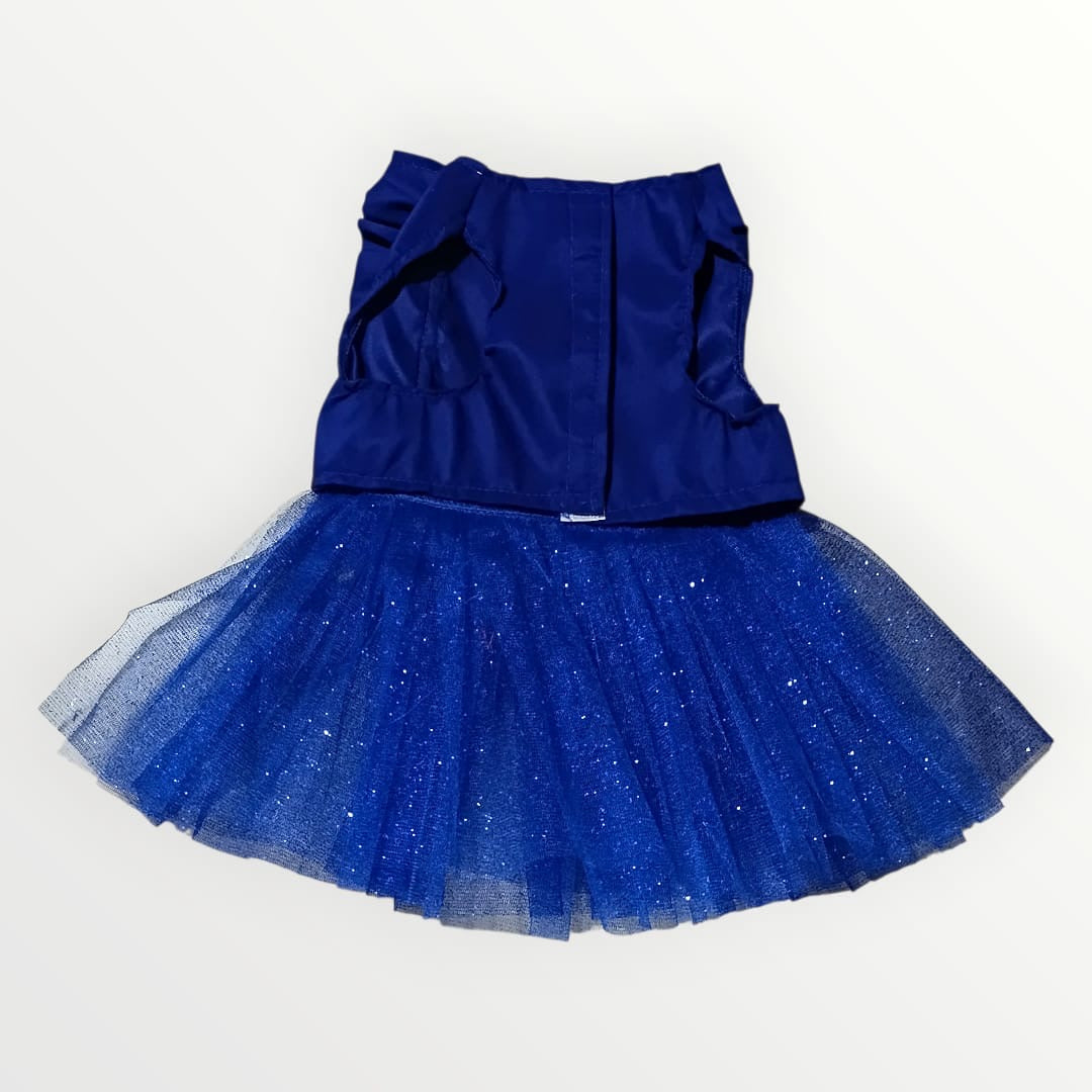 Vestido azul con glitter