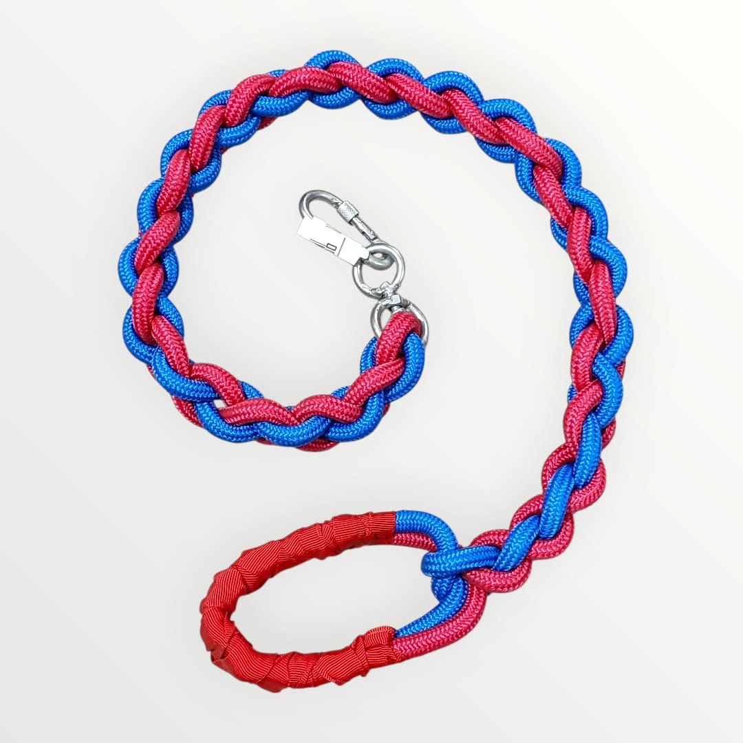 Correa gruesa trenzada bicolor