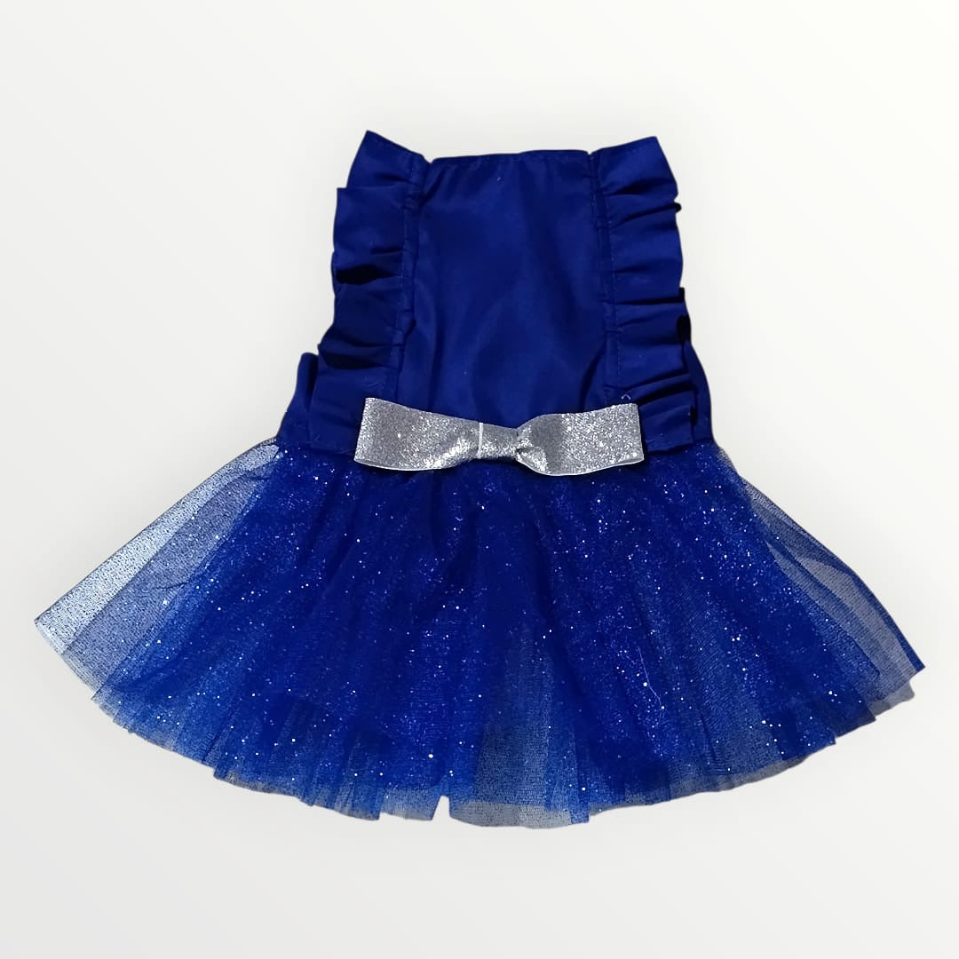 Vestido azul con glitter