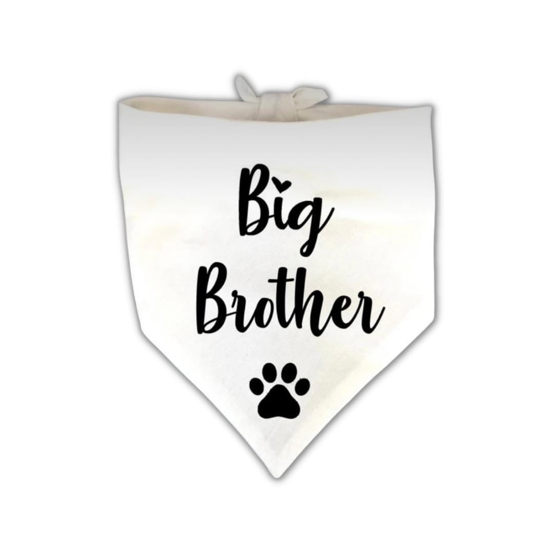 Bandana para Perro ó Gato - Anuncio de Embarazo - Big Brother BLANCO
