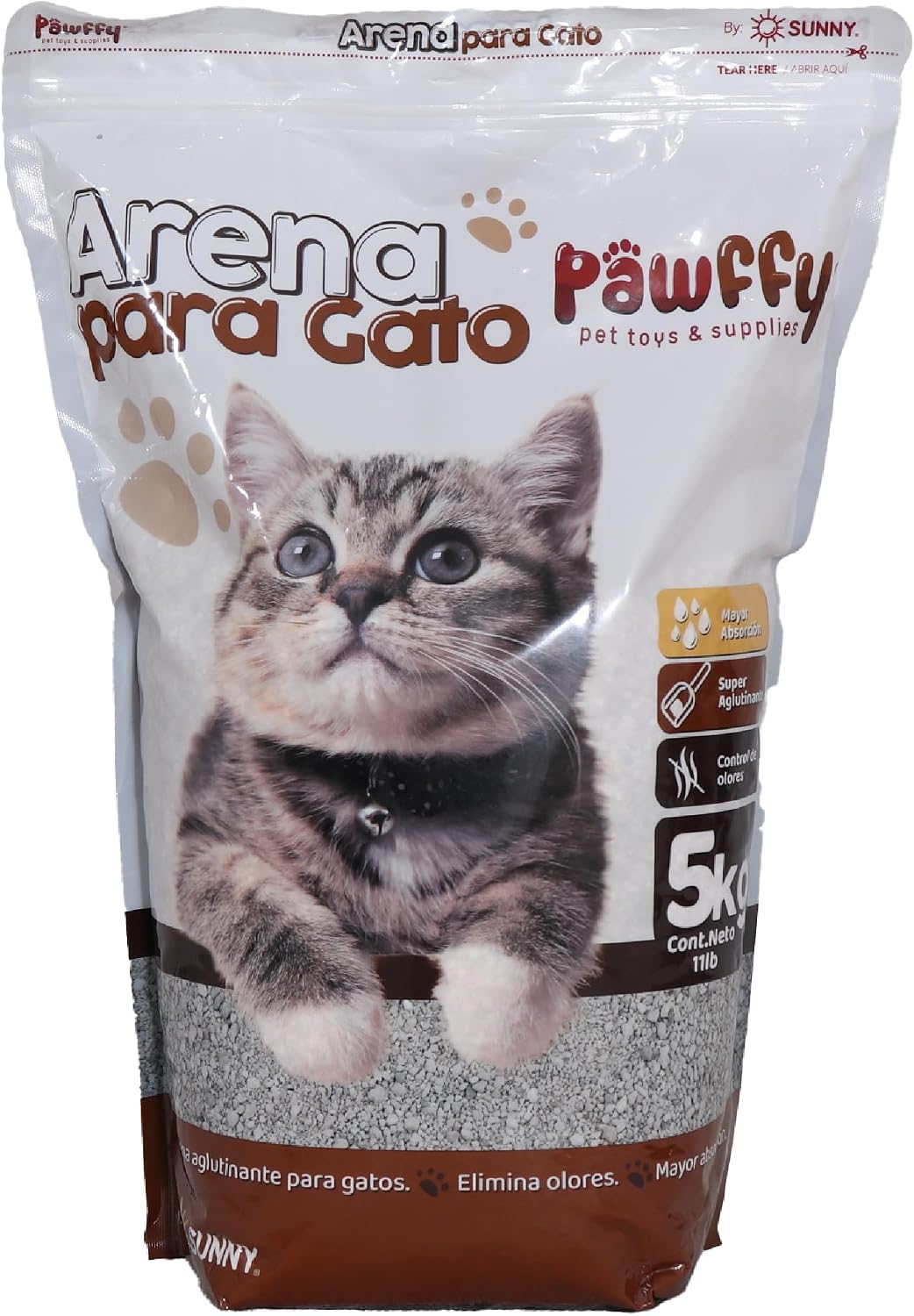 Arena para Gato Pawffy Sin Aroma De 5 Kg