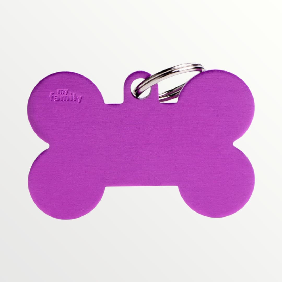 Placa ID grabada en forma de hueso