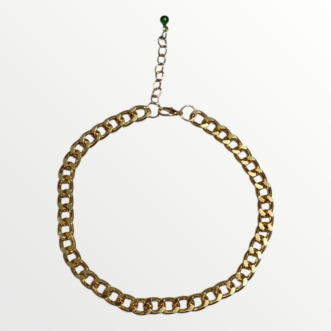 Cadena simulación oro para perro