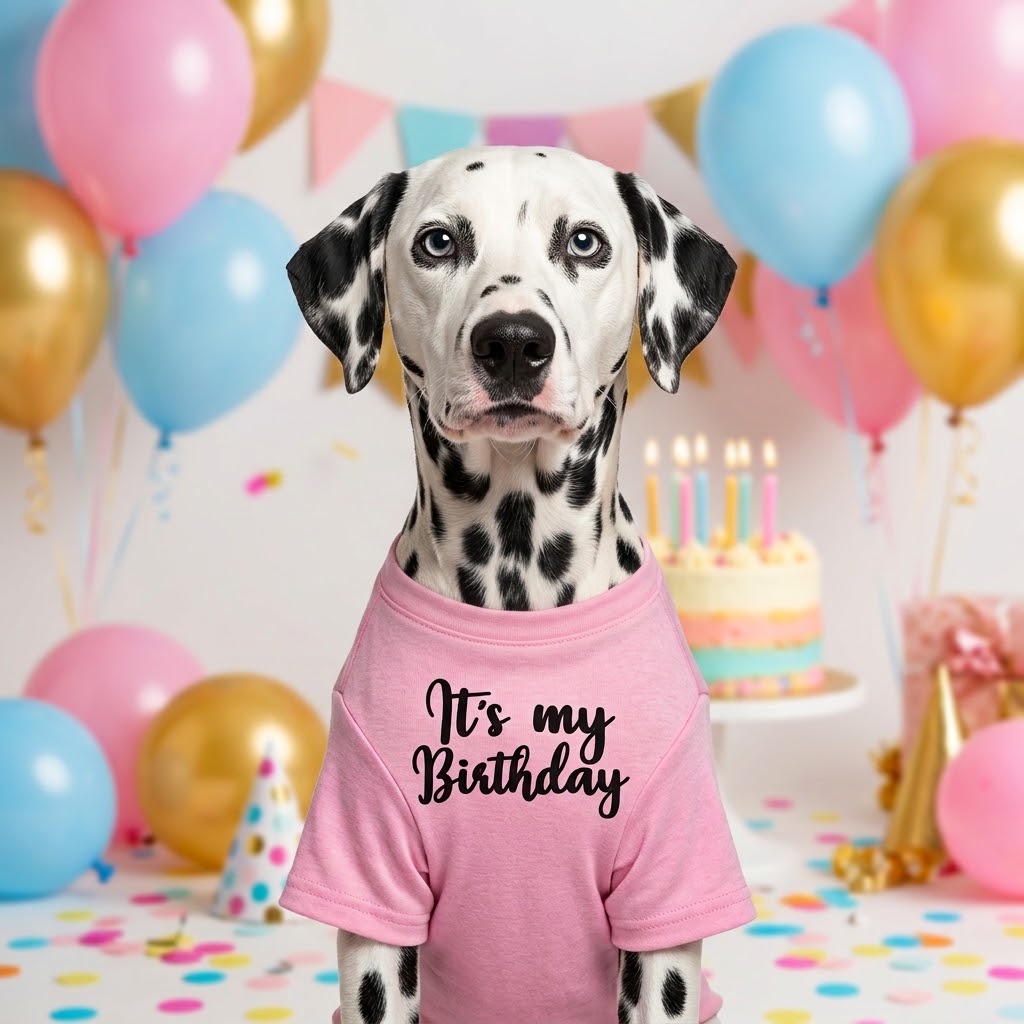 Playera Cumpleaños Rosa para Mascota
