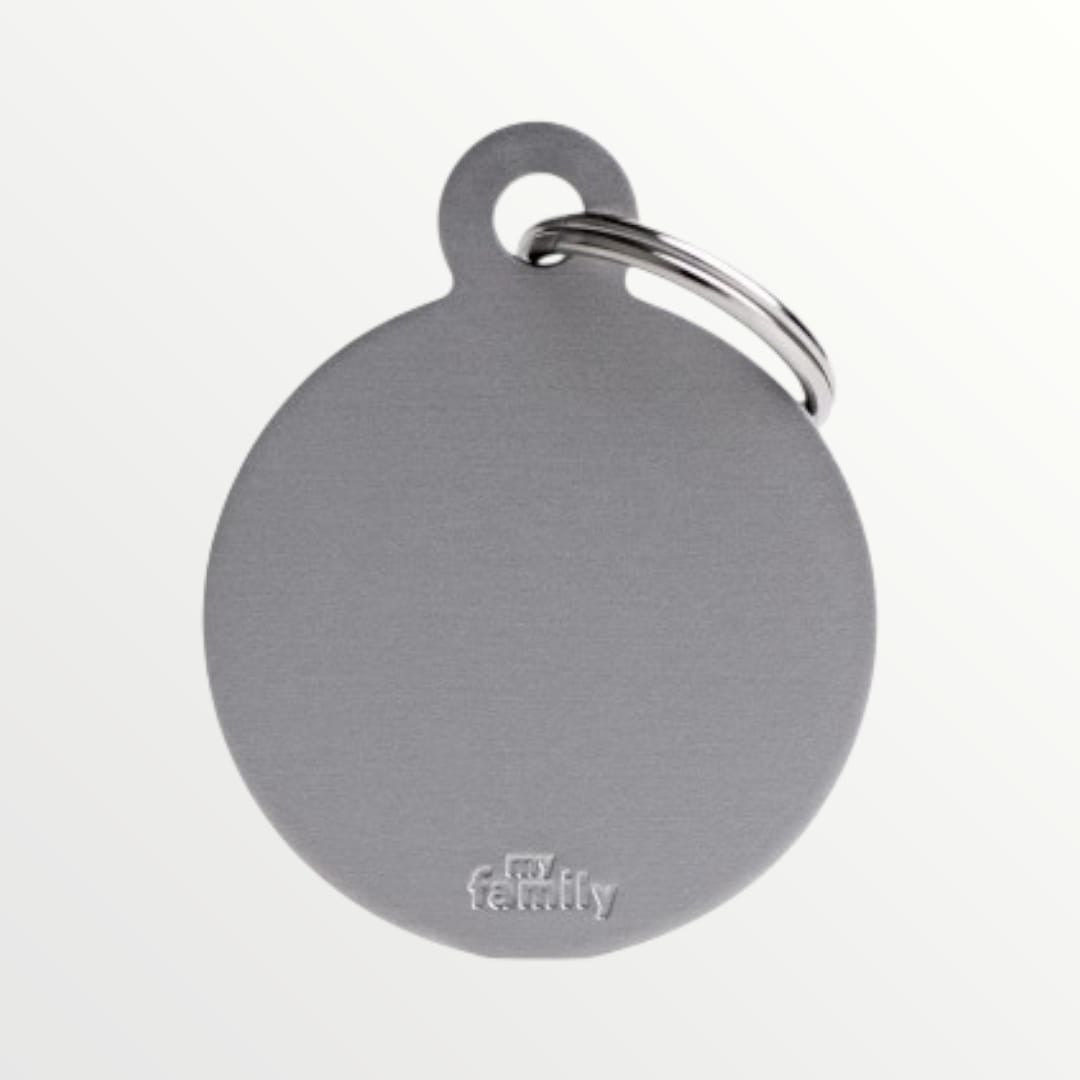 Placa ID grabada en forma circular