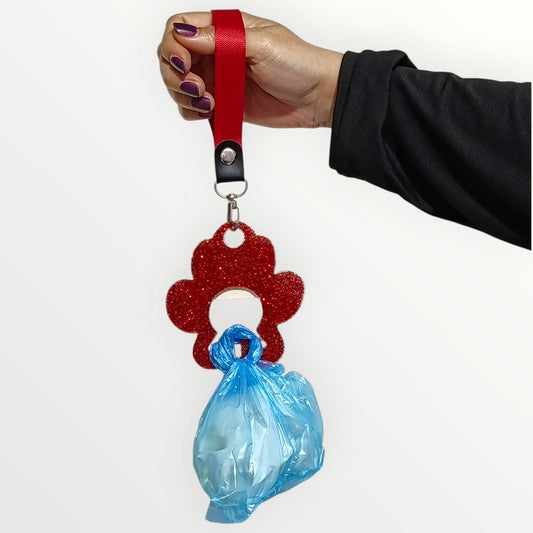 Sujetador de bolsas con heces