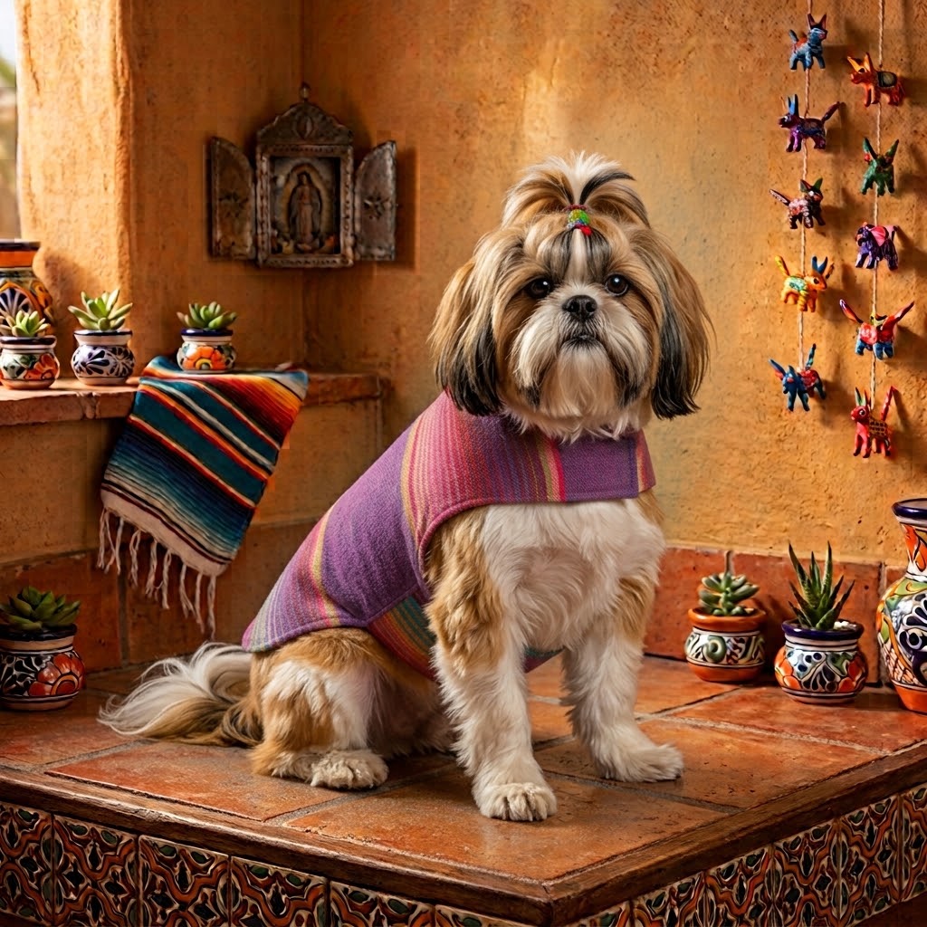 Zarape mexicano para mascota