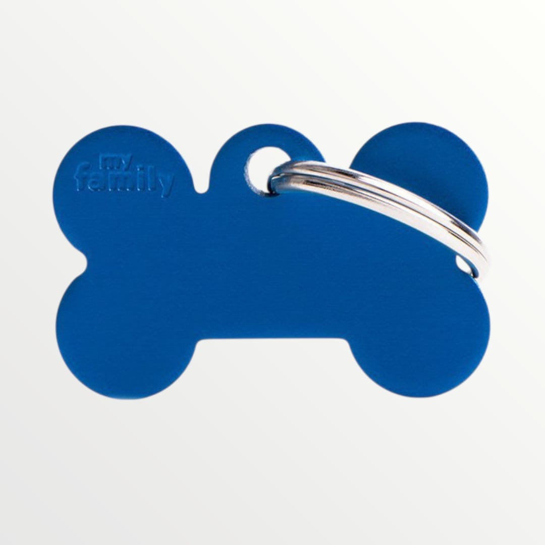 Placa ID grabada en forma de hueso