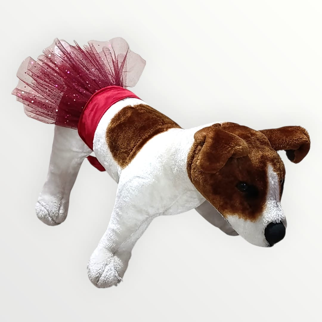 Tutu rojo para mascota
