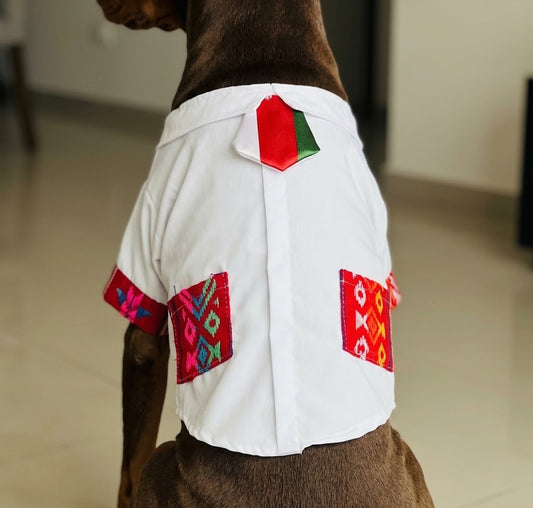 Camisa mexicana con corbata