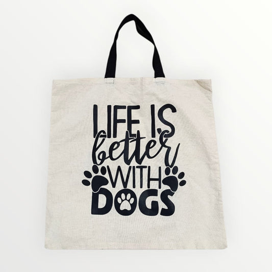 Tote bag Dog Mom beige