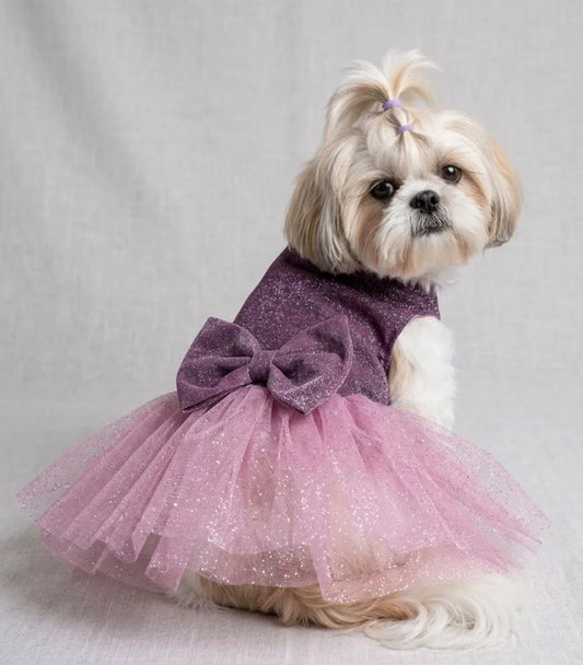 Vestido palo de rosa glitter