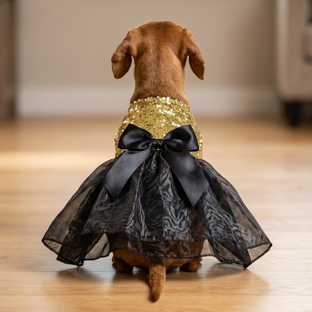 Vestido de lentejuelas dorado
