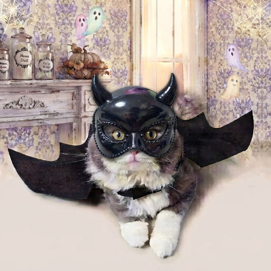 Disfraz de murciélago para gato