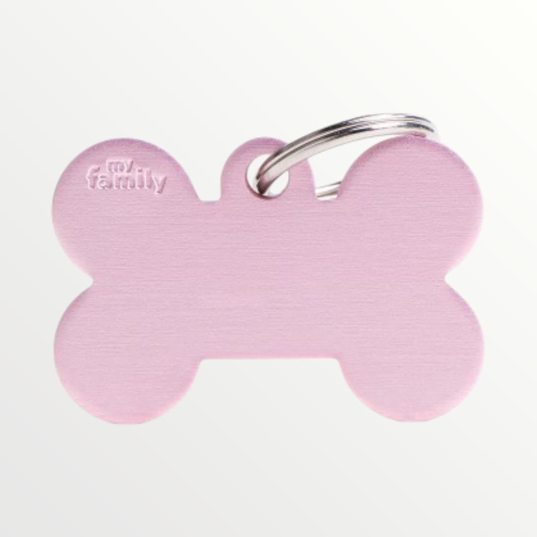 Placa ID grabada en forma de hueso