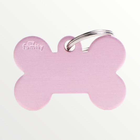 Placa ID grabada en forma de hueso