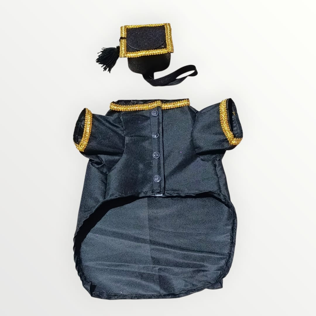 Toga y birrete para mascota