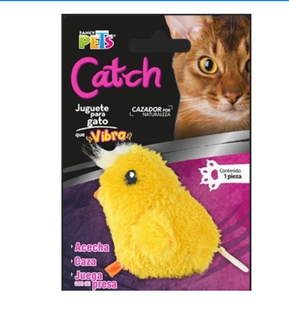 Juguete vibrador pollo para gato